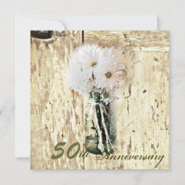 カントリーデイジーメイスン結婚ジャー50周年 招待状