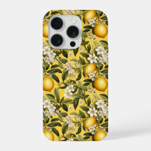 カントリーデザイン レモンパターン iPhoneケース iPhone 15 Proケース