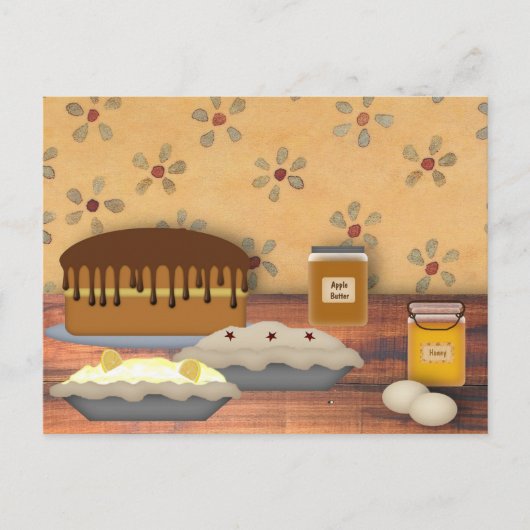 カントリーデザートレシピカード ポストカード (正面)