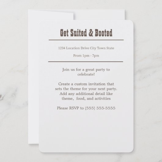 カントリーデザート誕生日-カスタムパーティの招待状 招待状 (裏面)