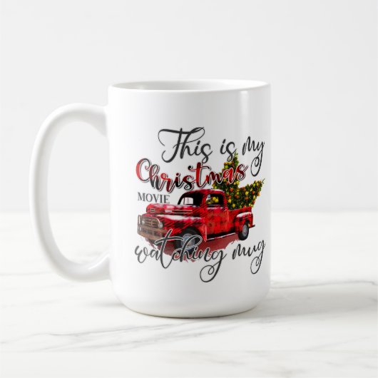カントリートラックのクリスマスムービーの視聴 コーヒーマグカップ (左)