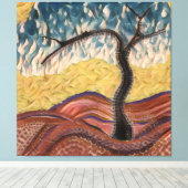 カントリードリームツリーマンダラ キャンバスプリント (インサイチュ (ウッドフロア))