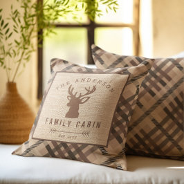 カントリーネーム素朴キャビン・イン・ザ・ウッズ クッション