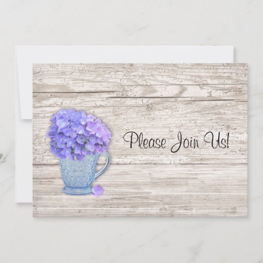 カントリーハイドランゲア結婚式招待状 招待状 (正面)