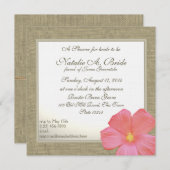 カントリーハイビスカストロピクルブライダルシャワー 招待状 (正面/裏面)