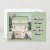 カントリーハウスはがき – 私たちは引っ越した.... 案内ポストカード (正面/裏面)