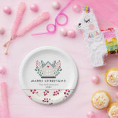 カントリーハウスアンドベリーファミリーネームホリデイ ペーパープレート (パーティー)