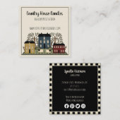 カントリーハウスクお洒落ラフト スクエア名刺 (正面/裏面)