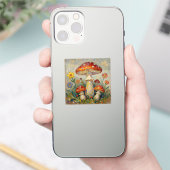 カントリーハウスコア キノコと花 シール (スマートフォン)