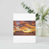 カントリーハウスサンセットロンモントコロラド大きい石Cou ポストカード (スタンド正面)