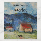 カントリーハウスランドスケープ赤ワインラベル ワインラベル (シングルラベル)