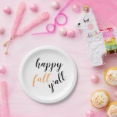 カントリーハッピー秋ヤルフェスティバルトレンディー引用文 ペーパープレート (パーティー)