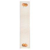 カントリーハーベストカボチャフェイク織物 ショートテーブルランナー (正面)