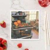 カントリーハーベストクックストーブ誕生日 スタンダードランチョンナプキン (インサイチュ)