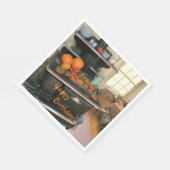 カントリーハーベストクックストーブ誕生日 スタンダードランチョンナプキン (角)