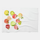 カントリーハーベストレッドリンゴイラストレーション キッチンタオル (横)