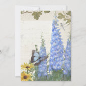 カントリーバタ素朴フライトンボデイジーフローラ 招待状 (裏面)