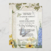 カントリーバタ素朴フライトンボデイジーフローラ 招待状 (正面/裏面)