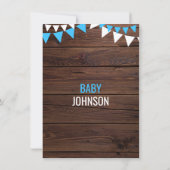 カントリーバック素朴ディアボーイBOYベビーシャワー招待状 招待状 (裏面)