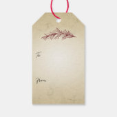 カントリーバッファロープレイドディアホリデイ ギフトタグ (裏面)