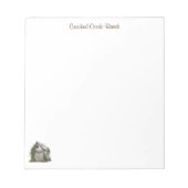 カントリーバパーソナライズされたン ノートパッド (正面)