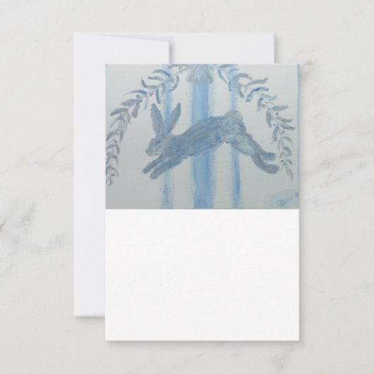 カントリーバフランスのニーラビット サンキューカード (正面)