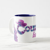 カントリーバベデニムブルーピンクマグ ツートーンマグカップ (正面左)