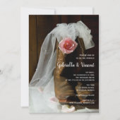 カントリーバラとカウボーイブーツウェスタン結婚ズ 招待状 (正面)