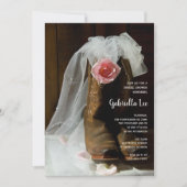 カントリーバラカウボーイブーツウェスタンブライダルシャワー 招待状 (正面)