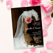 カントリーバラカウボーイブーツウェスタンリハーサルディナー 招待状