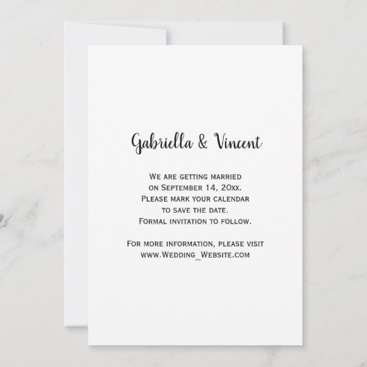 カントリーバラカウボーイブーツウェディング日付を保存 セーブザデート (裏面)