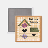 カントリーバードハウス冷蔵庫用マグネット4 マグネット (正面/裏面)