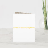 カントリーバーラップひまわり花は私の花嫁 招待状 (裏面)