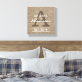 カントリーバーラップファミリー確立されたファミリー名記号 キャンバスプリント (インサイチュ (寝室))