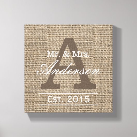 カントリーバーラップファミリー確立されたファミリー名記号 キャンバスプリント (正面)