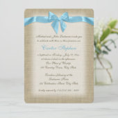 カントリーバーラップベビーブルー《キリスト教》洗礼式や命名式 招待状 (スタンド正面)