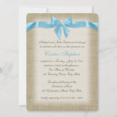 カントリーバーラップベビーブルー《キリスト教》洗礼式や命名式 招待状 (正面)