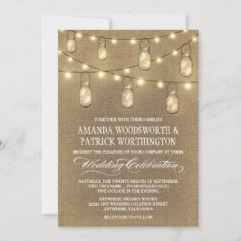 カントリーバーラップメイスンジャー結婚式招待状 招待状