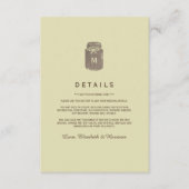 カントリーバーラップメイソンジャー結婚ズ詳細 エンクロージャーカード (正面)