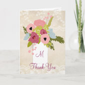 カントリーバーラップレースメイスンジャーありがとう サンキューカード (正面)