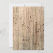 カントリーバーンウッドタイポグラフィ結婚式招待状 招待状 (裏面)