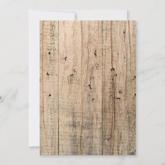 カントリーバーンウッドタイポグラフィ結婚式招待状 招待状 (裏面)