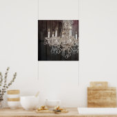 カントリーバーンウッドパリジャンヴィンテージシャンデリア ポスター (キッチン)