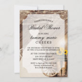 カントリーバーンウッドブライダルシャワー 招待状 (正面)