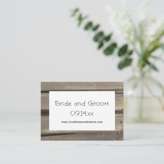 カントリーバーンウッド結婚ズのウェブサイトカード エンクロージャーカード (スタンド正面)