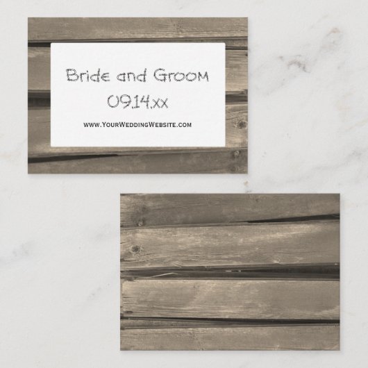 カントリーバーンウッド結婚ズのウェブサイトカード エンクロージャーカード (正面/裏面)