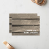 カントリーバーンウッド結婚ズサンキューノート ノートカード (正面/裏面インサイチュ)