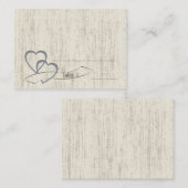 カントリーバーンウッド結婚ズハート プレイスカード (正面/裏面)