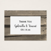 カントリーバーンウッド結婚式の引き出物ラベル (正面)