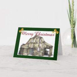 カントリーバーンクリスマスグリーティングカード シーズンカード